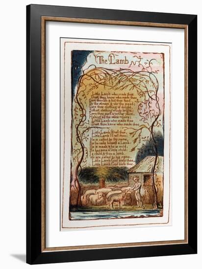 A page from 'Songs-William Blake-Framed Giclee Print