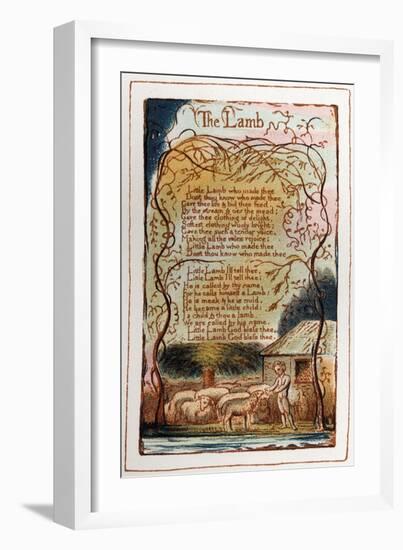 A page from 'Songs-William Blake-Framed Giclee Print