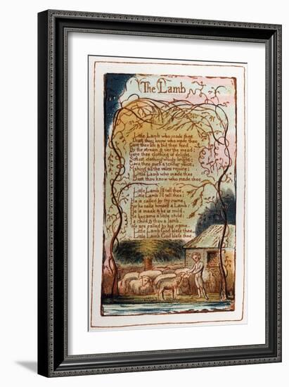 A page from 'Songs-William Blake-Framed Giclee Print