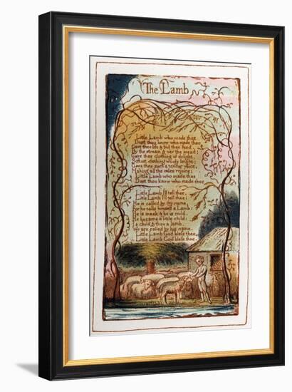 A page from 'Songs-William Blake-Framed Giclee Print