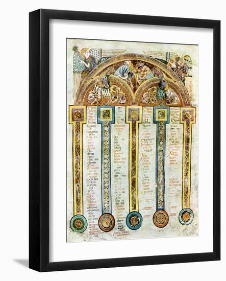 A Page of the Eusebian Canons, C800 Ad-null-Framed Giclee Print