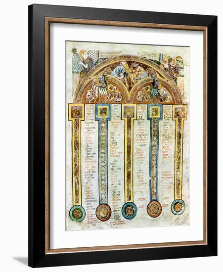 A Page of the Eusebian Canons, C800 Ad-null-Framed Giclee Print