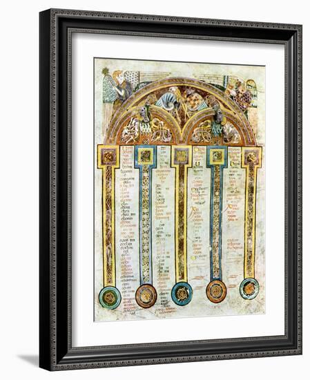 A Page of the Eusebian Canons, C800 Ad-null-Framed Giclee Print