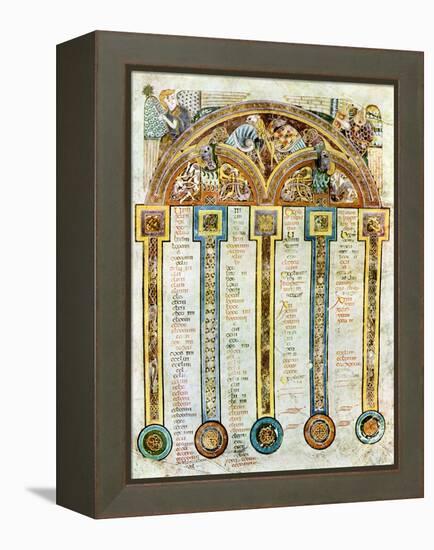 A Page of the Eusebian Canons, C800 Ad-null-Framed Premier Image Canvas