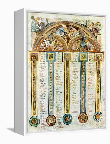 A Page of the Eusebian Canons, C800 Ad-null-Framed Premier Image Canvas