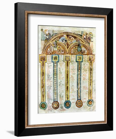 A Page of the Eusebian Canons, C800 Ad-null-Framed Giclee Print