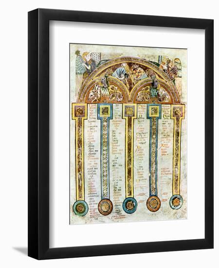 A Page of the Eusebian Canons, C800 Ad-null-Framed Giclee Print