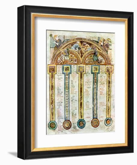 A Page of the Eusebian Canons, C800 Ad-null-Framed Giclee Print