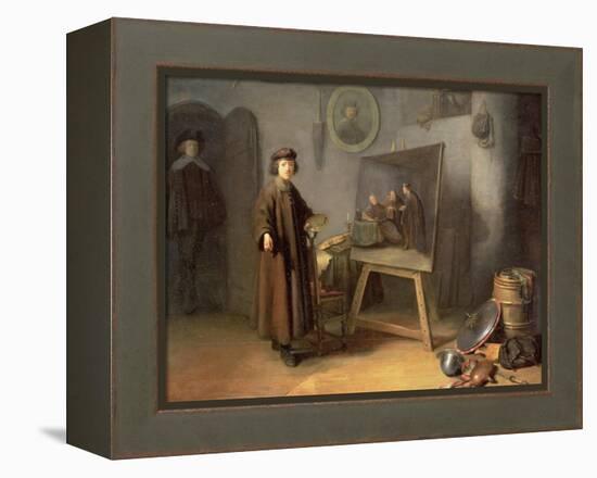 A Painter in His Studio-Gerrit or Gerard Dou-Framed Premier Image Canvas