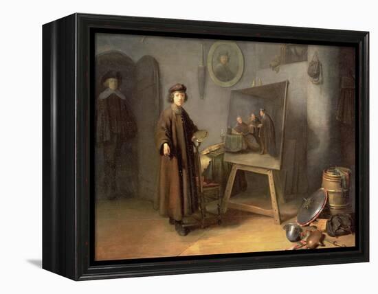 A Painter in His Studio-Gerrit or Gerard Dou-Framed Premier Image Canvas