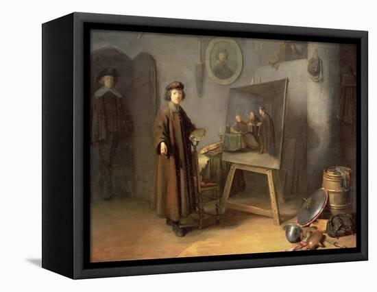 A Painter in His Studio-Gerrit or Gerard Dou-Framed Premier Image Canvas