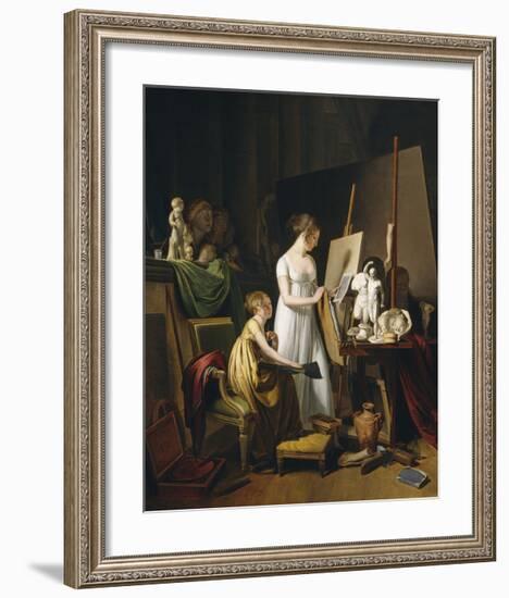 A Painter's Studio, c.1800-Louis Leopold Boilly-Framed Premium Giclee Print