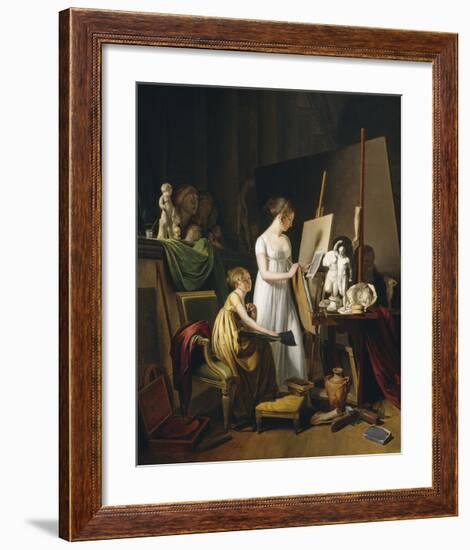 A Painter's Studio, c.1800-Louis Leopold Boilly-Framed Premium Giclee Print