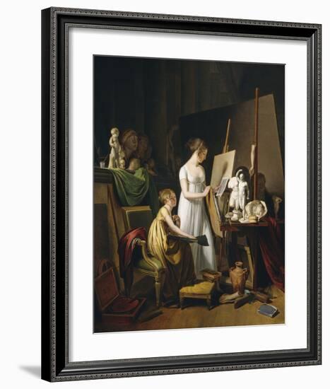 A Painter's Studio, c.1800-Louis Leopold Boilly-Framed Premium Giclee Print