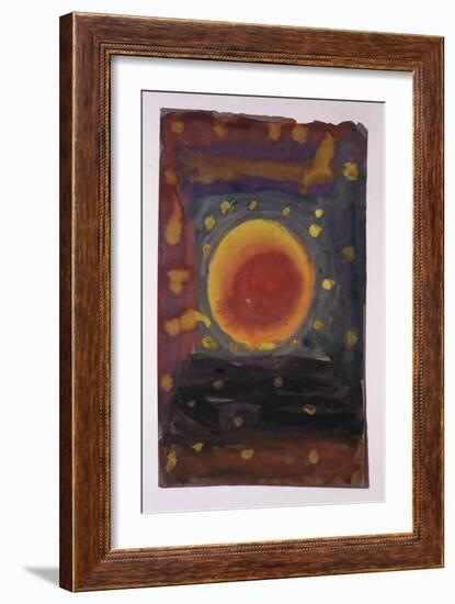 A painting by one of the Jewish children who were incarcerated in the Terezin (Theresienstadt)-Werner Forman-Framed Giclee Print