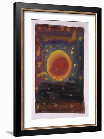 A painting by one of the Jewish children who were incarcerated in the Terezin (Theresienstadt)-Werner Forman-Framed Giclee Print