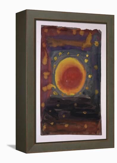 A painting by one of the Jewish children who were incarcerated in the Terezin (Theresienstadt)-Werner Forman-Framed Premier Image Canvas
