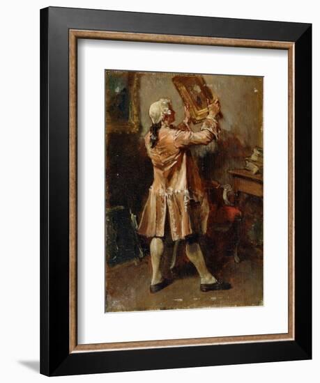 A Painting Lover, 19th Century-Jean Louis Ernest Meissonier-Framed Giclee Print