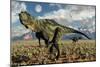 A Pair of Carnivorous Yangchuanosaurus Dinosaurs-null-Mounted Art Print