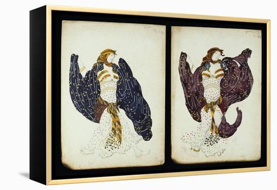A Pair of Costume Designs for 'Juive' Depicting Female Dancers-Leon Bakst-Framed Premier Image Canvas
