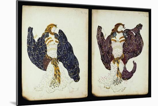 A Pair of Costume Designs for 'Juive' Depicting Female Dancers-Leon Bakst-Mounted Giclee Print