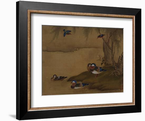 A Pair of Falcons. from an Album of Bird Paintings-Gao Qipei-Framed Giclee Print