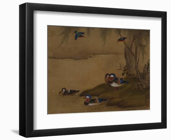 A Pair of Falcons. from an Album of Bird Paintings-Gao Qipei-Framed Giclee Print