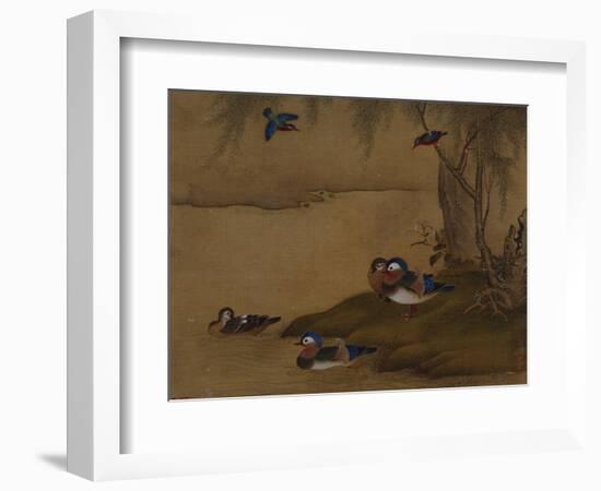 A Pair of Falcons. from an Album of Bird Paintings-Gao Qipei-Framed Giclee Print