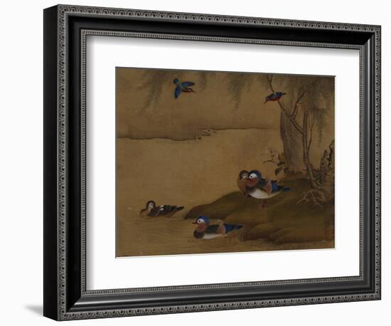 A Pair of Falcons. from an Album of Bird Paintings-Gao Qipei-Framed Giclee Print