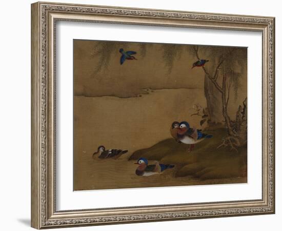 A Pair of Falcons. from an Album of Bird Paintings-Gao Qipei-Framed Giclee Print