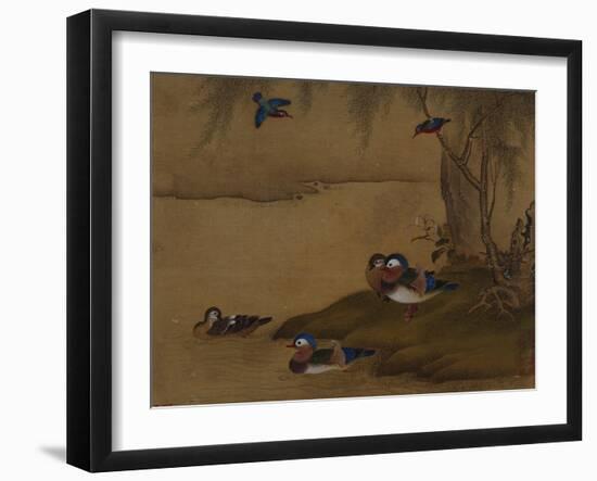 A Pair of Falcons. from an Album of Bird Paintings-Gao Qipei-Framed Giclee Print