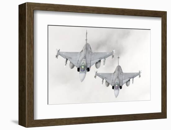 A Pair of Hungarian Air Force Jas-39 Gripen over Lithuania-Stocktrek Images-Framed Photographic Print