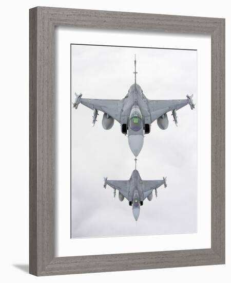 A Pair of Hungarian Air Force Jas-39 Gripen over Lithuania-Stocktrek Images-Framed Photographic Print