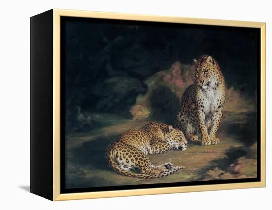 A Pair of Leopards, 1845-William Huggins-Framed Premier Image Canvas