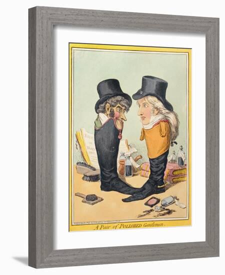 A Pair of Polished Gentlemen, Published by Hannah Humphrey in 1801-James Gillray-Framed Giclee Print