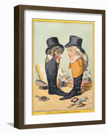 A Pair of Polished Gentlemen, Published by Hannah Humphrey in 1801-James Gillray-Framed Giclee Print