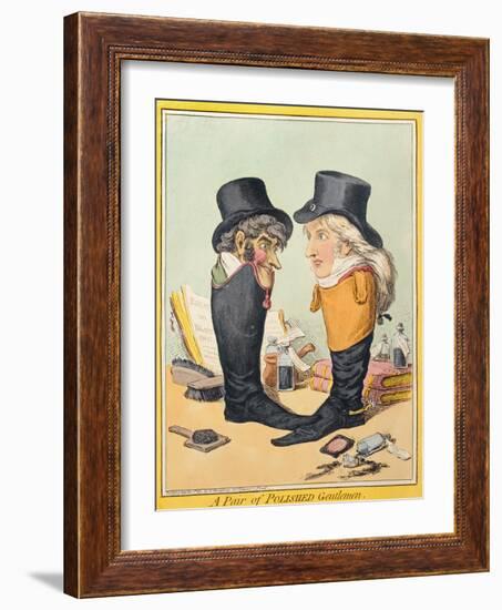 A Pair of Polished Gentlemen, Published by Hannah Humphrey in 1801-James Gillray-Framed Giclee Print