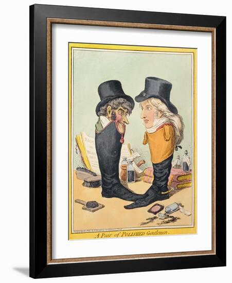 A Pair of Polished Gentlemen, Published by Hannah Humphrey in 1801-James Gillray-Framed Giclee Print