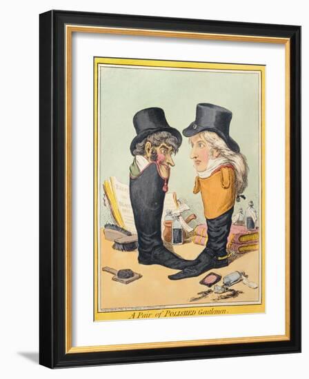 A Pair of Polished Gentlemen, Published by Hannah Humphrey in 1801-James Gillray-Framed Giclee Print