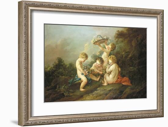 A Pair Of Putti I-Francois Boucher-Framed Premium Giclee Print