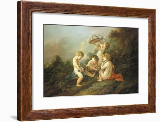 A Pair Of Putti I-Francois Boucher-Framed Premium Giclee Print