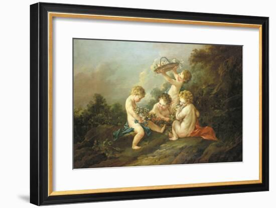 A Pair Of Putti I-Francois Boucher-Framed Premium Giclee Print