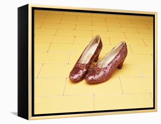 A Pair of Ruby Slippers Worn by Judy Garland in the 1939 MGM film "The Wizard of Oz"-null-Framed Premier Image Canvas