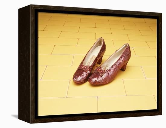 A Pair of Ruby Slippers Worn by Judy Garland in the 1939 MGM film "The Wizard of Oz"-null-Framed Premier Image Canvas