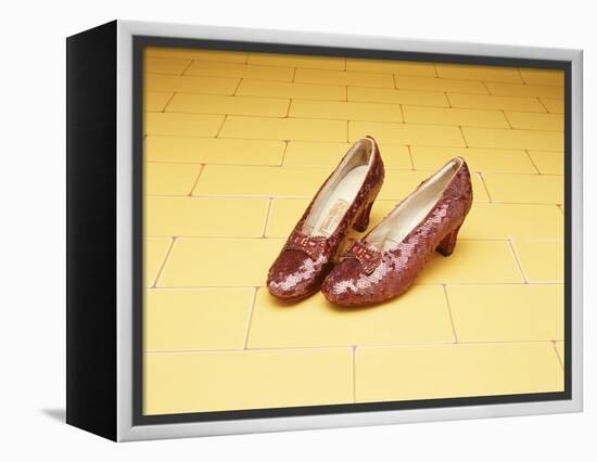 A Pair of Ruby Slippers Worn by Judy Garland in the 1939 MGM film "The Wizard of Oz"-null-Framed Premier Image Canvas