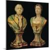 A Pair of Staffordshire Earthenware Busts Representing King George III and Queen Charlotte-Unknown-Mounted Giclee Print