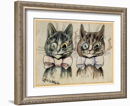 A Pair of Toff Toms-Louis Wain-Framed Giclee Print