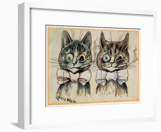 A Pair of Toff Toms-Louis Wain-Framed Giclee Print