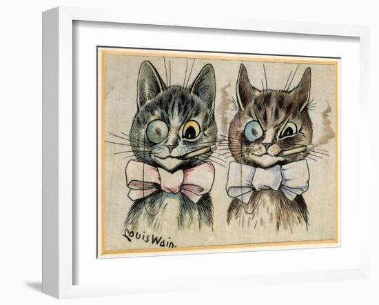 A Pair of Toff Toms-Louis Wain-Framed Giclee Print