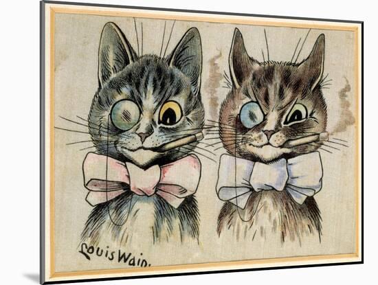 A Pair of Toff Toms-Louis Wain-Mounted Giclee Print